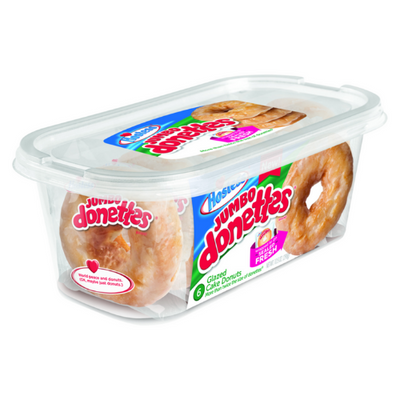 Hostess Jumbo Glazed Donettes, ciambelle morbide glassate in una confezione da 6 da 298g (4045546160225)