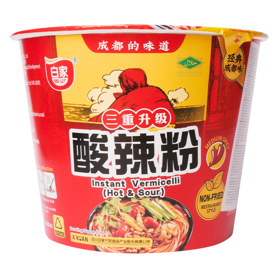 Confezione da 105g di vermicelli A'kuan Instant Vermicelli Hot&Sour
