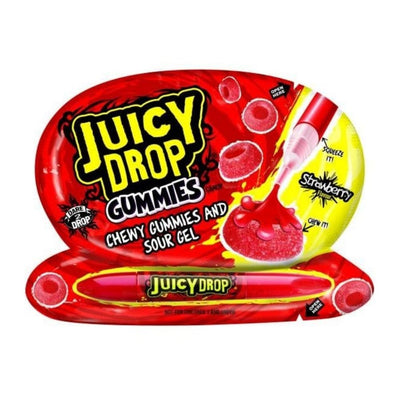 Juicy Drop Gummies and Sour Gel Strawberry
