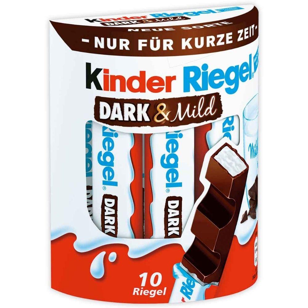 Kinder Riegel Dark & Mild - 10 barrette di cioccolato fondente e latte ...