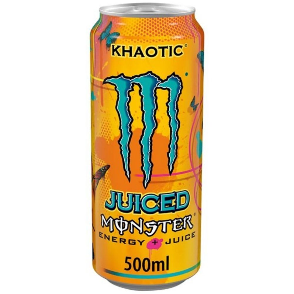 (Monster non da collezione, danneggiata) Monster Khaotic, energy drink all'arancia da 500ml
