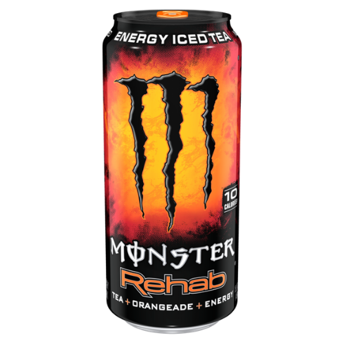 Monster Rehab Tea Energy Orangeade, bevanda energetiva al tè ed aranciata da 355ml (4047306883169)