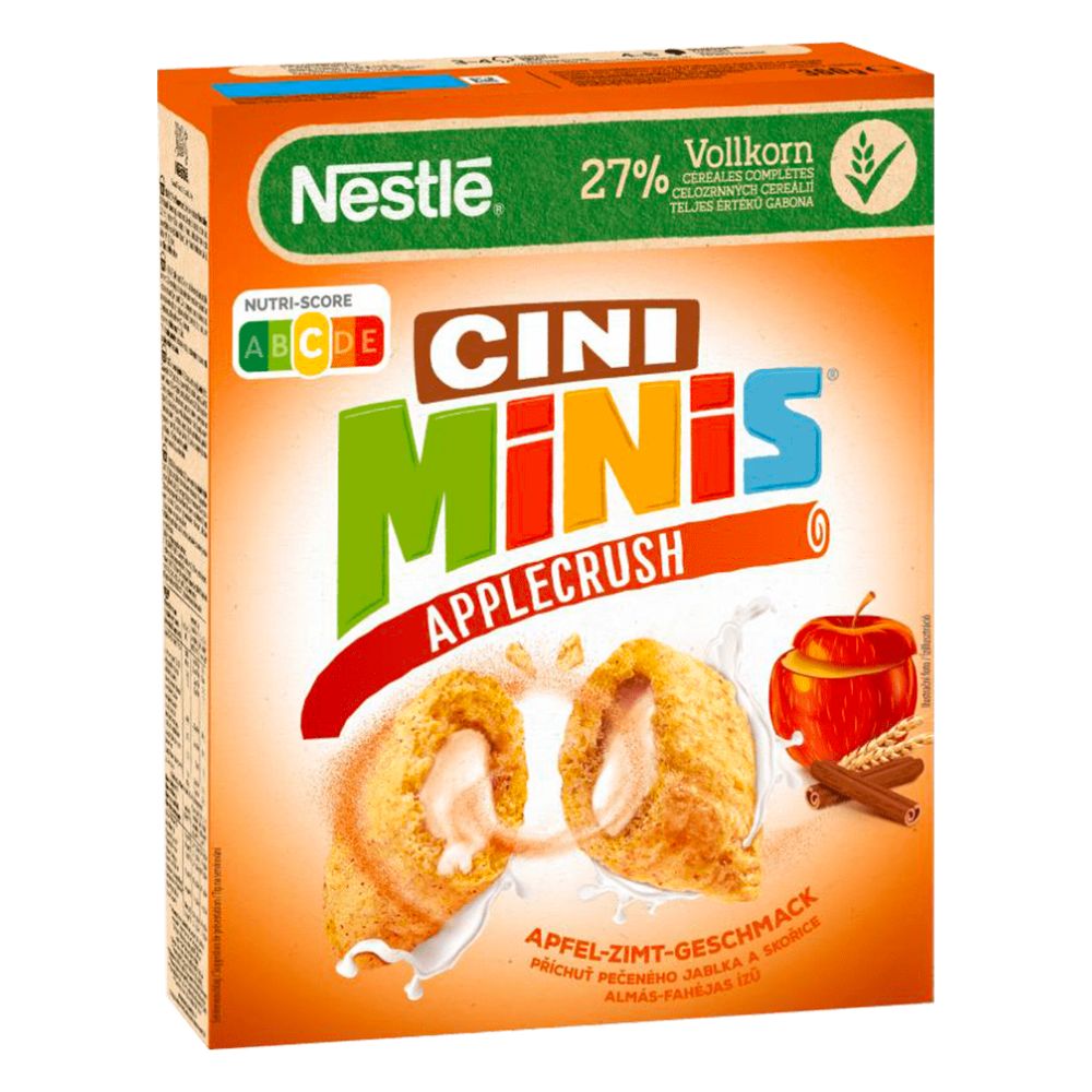 Confezione da 360g di cereali ripieni di mela Nestle Cini Minis Applecrush