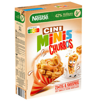 Confezione da 360g di cereali a forma di churro Nestlè Cini Minis Churros