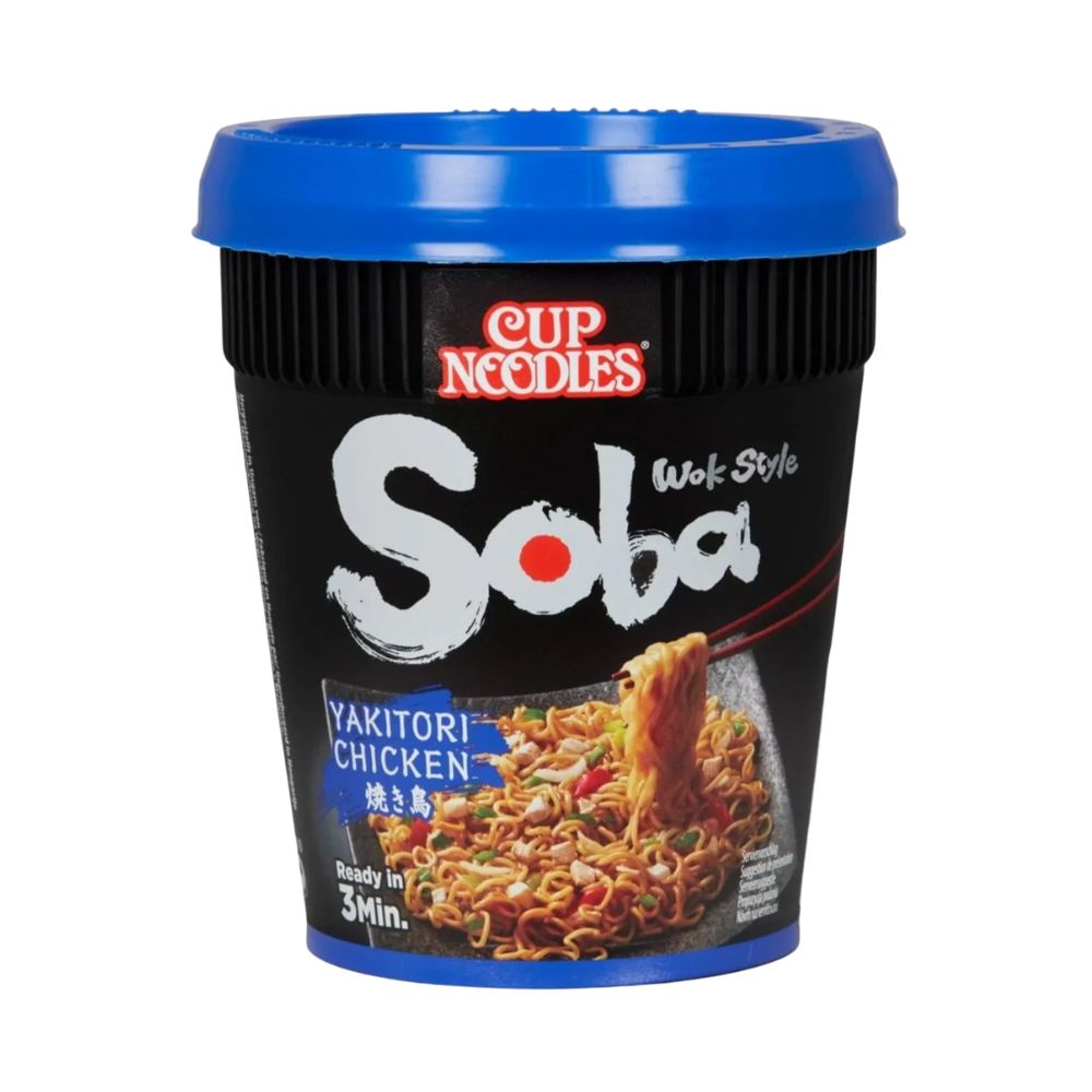 Nissin Noodles Soba Yakitori Chicken noodles con salsa allo yakatori