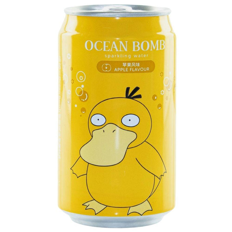 Ocean Bomb Pokemon Psyduck Apple Flavour Sparkling Water 330ml
