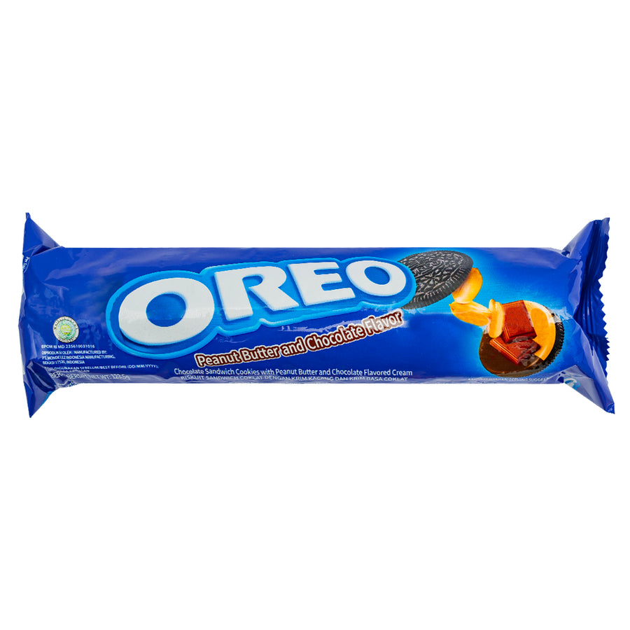 Confezione di biscotti Oreo Peanut Butter and Chocolate da 123.5g
