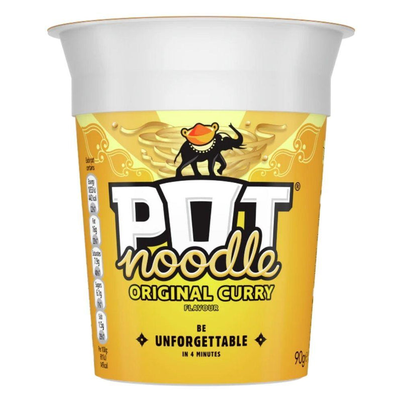 Pot Noodle Original Curry, noodle al curry con salsa al mango da 90g