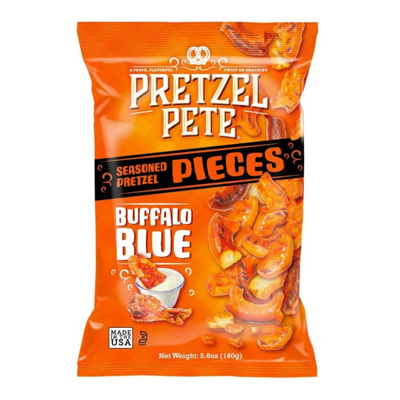 Pretzel Pete Buffalo Blue, pretzel al gusto di formaggio e salsa buffalo da 160g