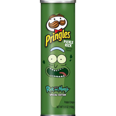Pringles Screaming dill Rick & Morty Special Edition, patatine al cetriolo da 158g (4576459653217)