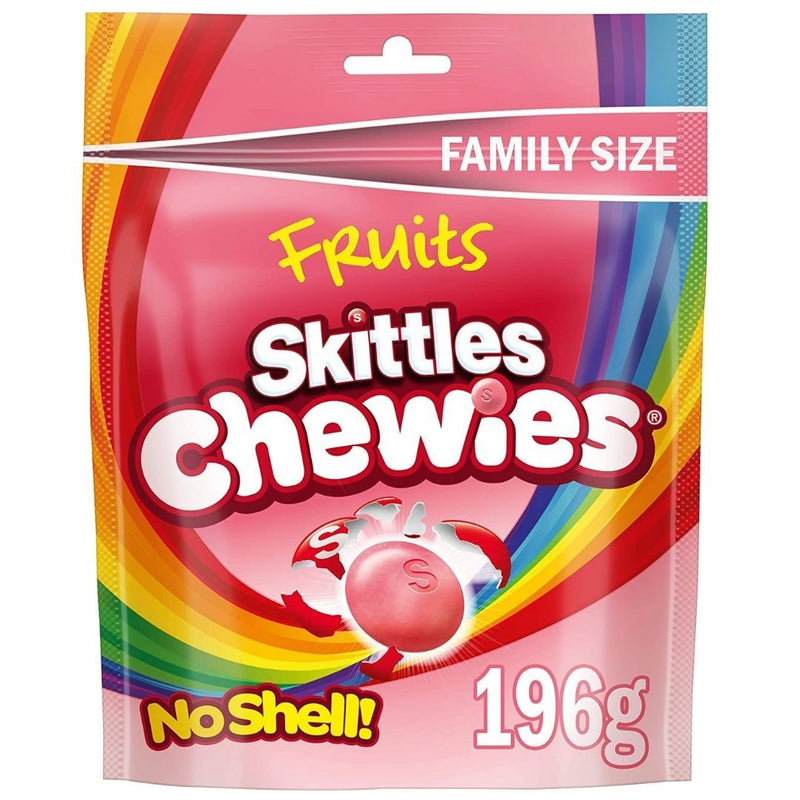 Skittles Chewies Fruits No Shell!, caramelle morbide alla frutta da 196g
