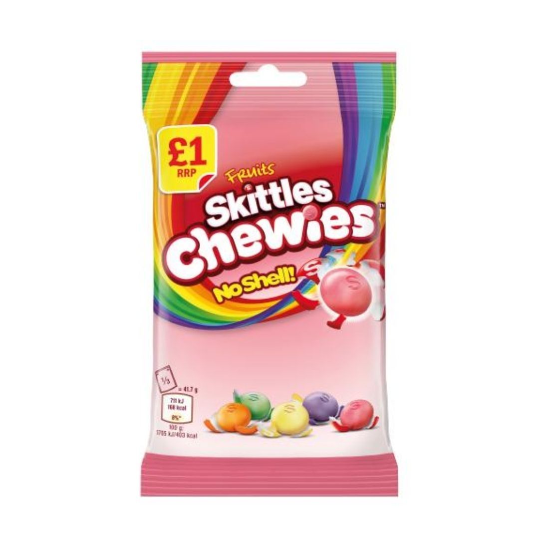 Skittles Chewies Fruits No Shell! - caramelle morbide alla frutta da ...