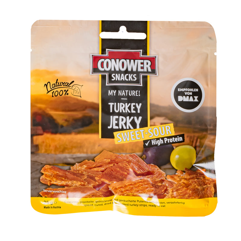 Confezione da 25g carne di tacchino Conower Turkey Jerky Sweet Sour