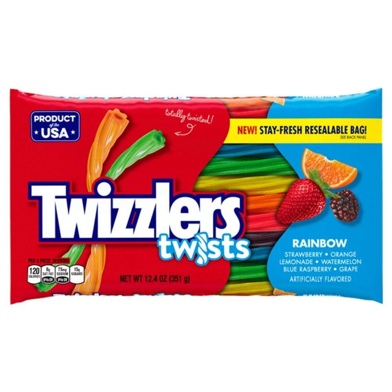 Rainbow Twizzlers, liquirizia alla frutta da 351g (4724544831585)