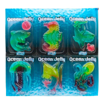 Confezione da 11g di 6 gelatine a forma di animali marini Vidal Ocean Jelly