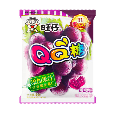 Confezione da 20g di gelatine all'uva Want Want Grape