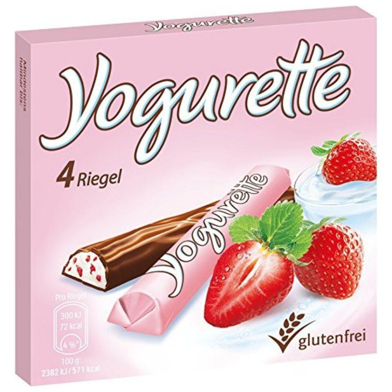 Yogurette, barretta al cioccolato ripieno di crema alle fragole da 50g