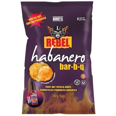 Aubrey D. Rebel Habanero BBQ, patatine piccanti al barbecue da 142g (4720956309601)