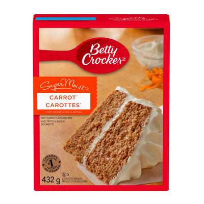 Confezione da 432g di preparato per torte alla carota betty crocker super  moist carrot 