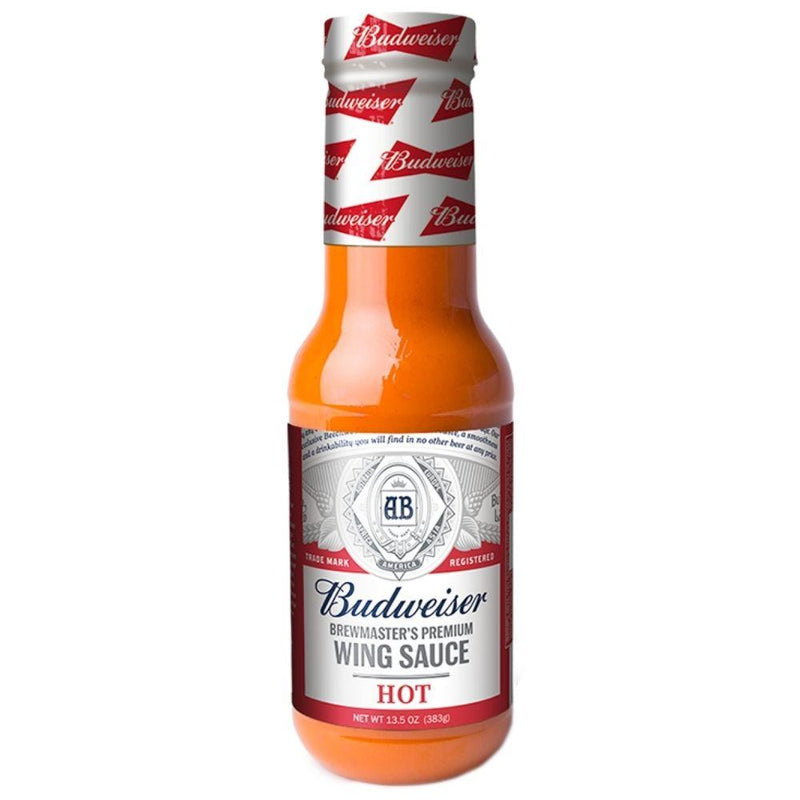 Budweiser Hot Wing Sauce, salsa piccante al gusto di alette di pollo da 383g (4720930947169)