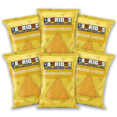 6x Patriots Nacho Cheese, nachos al formaggio da 60g