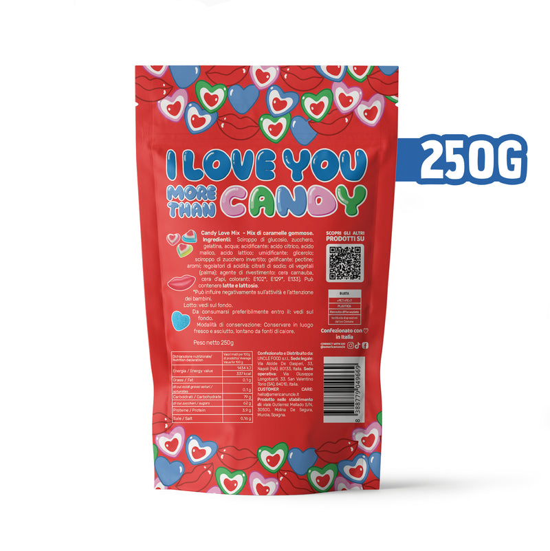 Candy mix - Love edition, confezione da 250g di caramelle gommose
