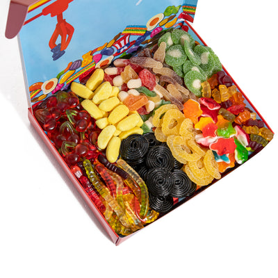 Candy box community selection, scatola di caramelle gommose da 1 kg, 10 gusti