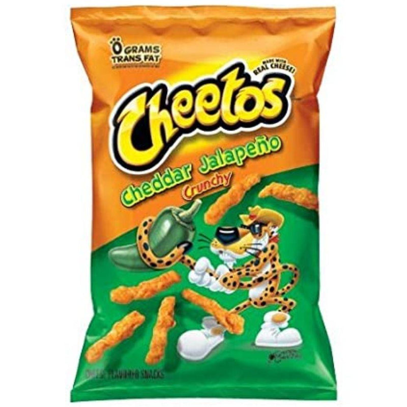 Cheetos Cheddar Jalapeno Crunchy Corn Puffs, cornetti al formaggio e jalapeno da 226gr (4787927613537)