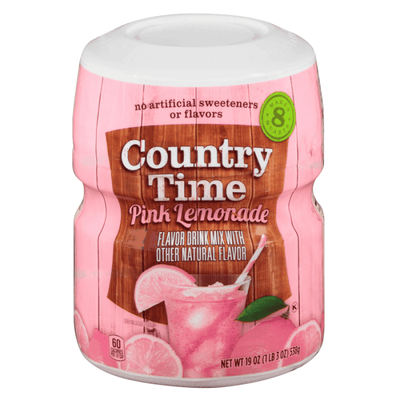Country Time Pink Lemonade, preparato in polvere per bevande alla limonata rosa da 538g (2036368080993)