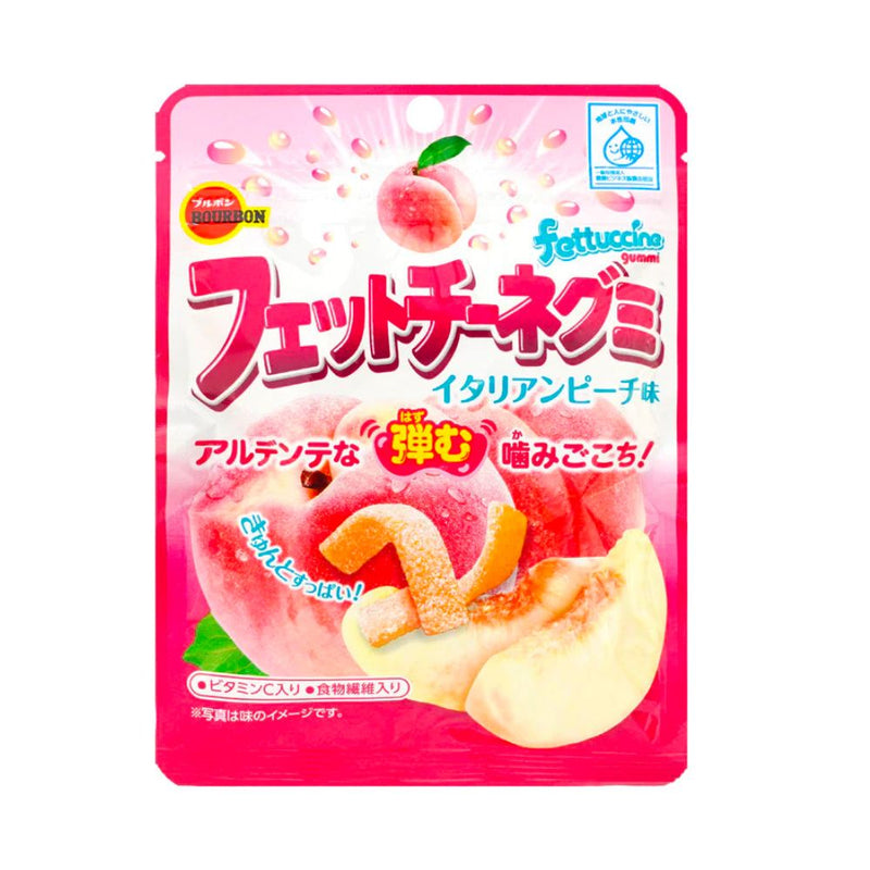 Confezione da 50g di caramelle Fettuccine Gummi Italian Peach 