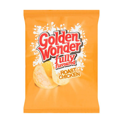 Confezione da 32g di patatine al pollo Golden Wonder Roast Chicken 