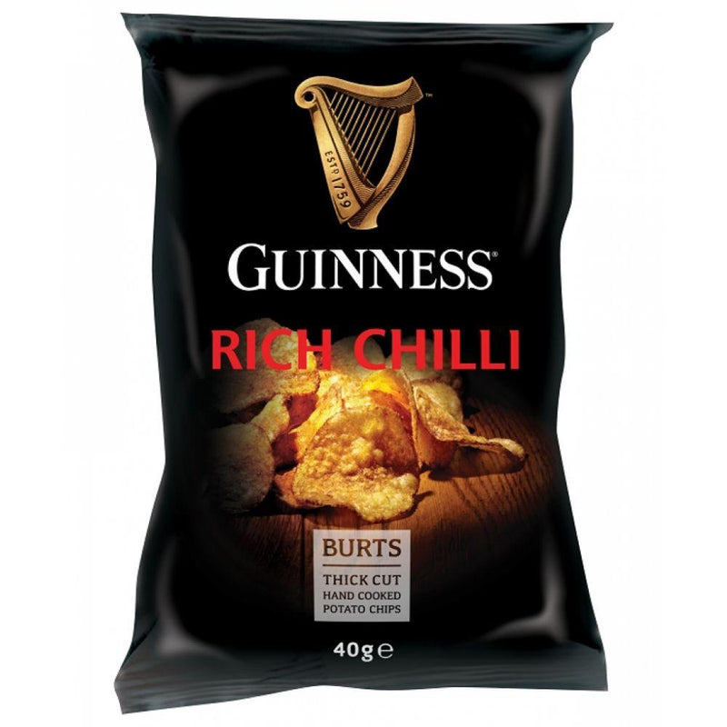 Guinness Rich Chilli Hand Cooked Potato Chips, patatine al pomodoro piccante da 40g (4790020767841)