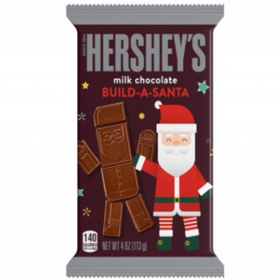 Hershey's Milk Chocolate Build a Santa, barretta di cioccolato a forma di Babbo Natale da 113g
