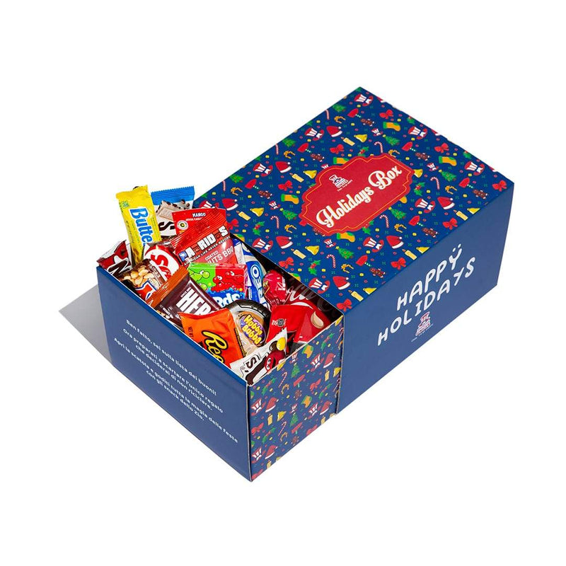 Holidays box - scatola a sorpresa da 40 prodotti dolci - salati e bevande –  American Uncle