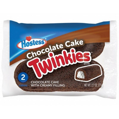 Hostess Twinkies Chocolate 2 Pack, 2 merendine al cioccolato ripiene con crema