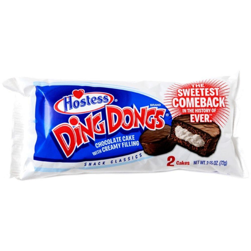 Hostess Ding Dong 2 Pack, 2 brownies al cioccolato e crema alla vaniglia