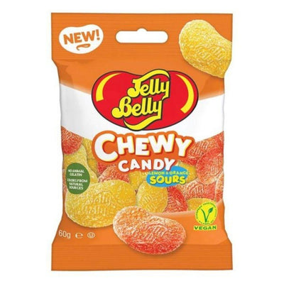 Jelly Belly Chewy Candy Lemon & Orange Sours, caramelle aspre al gusto di arancia e limone da 60g