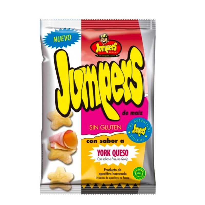 Confezione di snack Jumpers prosciutto e formaggio da 100g