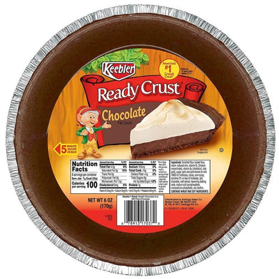 Keebler Ready Crust Chocolate Pie Crust, base per torta al cioccolato da 170g (4720953294945)