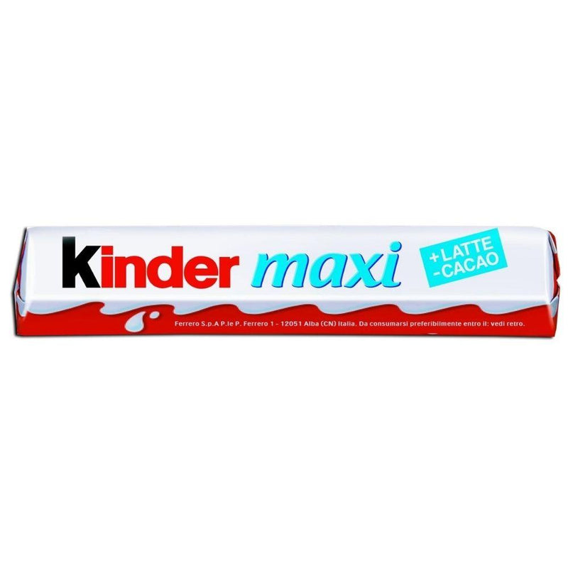 Kinder Maxi, arretta al cioccolato con ripieno al latte da 21g