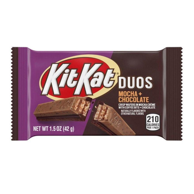 Confezione da 42g di wafer al cioccolato gusto mocha Kit Kat Duos Mocha
