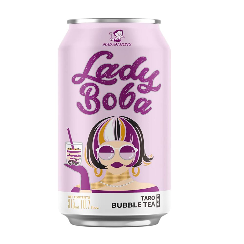 Lady Boba Taro Bubble Tea, thè con palline al gusto di taro da 315ml American Uncle Lady Boba Taro Bubble Tea, thè con palline al gusto di taro da 315ml American Uncle