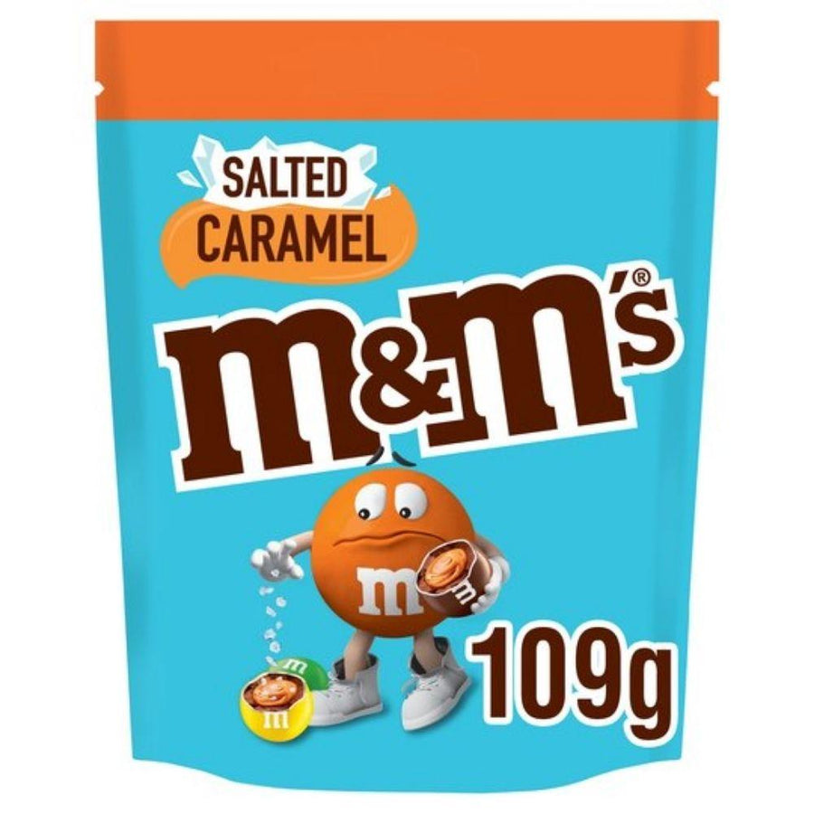 M&M's Salted Caramel Pouch, confetti al cioccolato ripieni di caramello salato da 109g