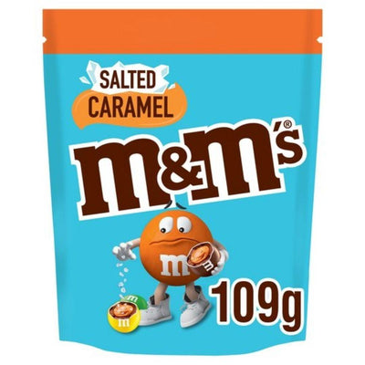 M&M's Salted Caramel Pouch, confetti al cioccolato ripieni di caramello salato da 109g