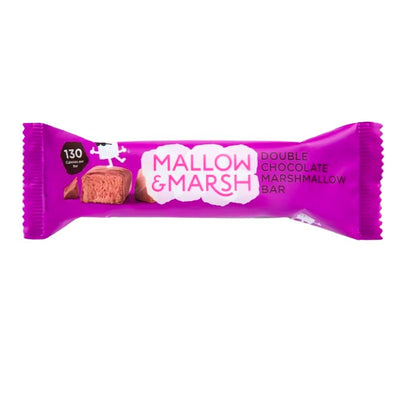 Confezione da 35g di barretta marshmallow ricoperta di doppio cioccolato Mallow & Marsh Double Chocolate Coated Chocolate Marshmallow Bar 