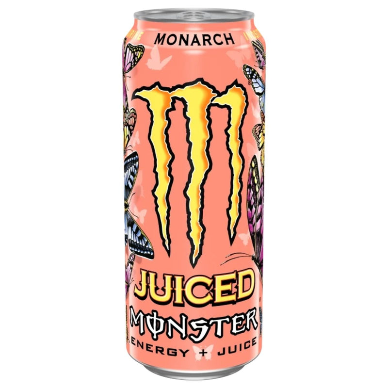 (Monster non da collezione, danneggiata)  Monster Monarch, energy drink alla frutta da 500ml
