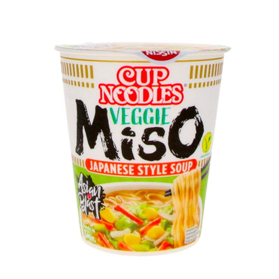 Confezione da 67g di noodle al gusto di miso Nissin Cup Noodle Veggie Miso