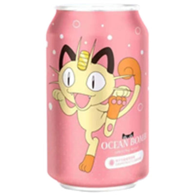 Ocean Bomb Pokemon Meowth Peach Flavour Sparkling Water, bevanda alla pesca da 330ml (4649278603361)