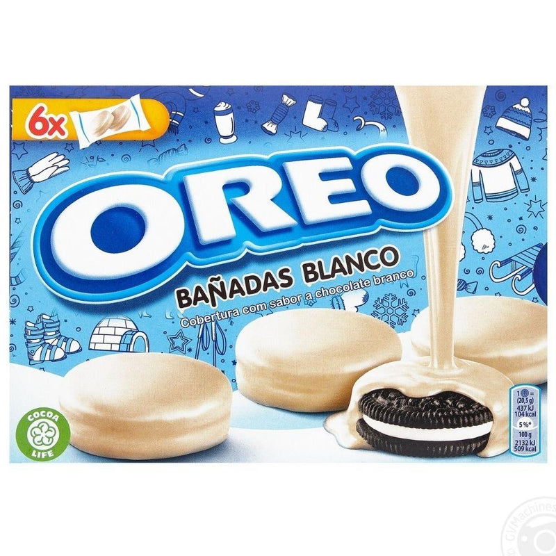Oreo Banadas Blanco, biscotti alla vaniglia ricoperti di cioccolato bianco da 246g