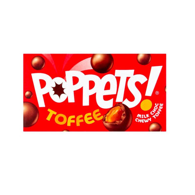 Confezione da 39g di cioccolatini  ripieni di crema al toffeePoppets Toffee